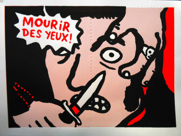 mourrir des yeux serigraphie